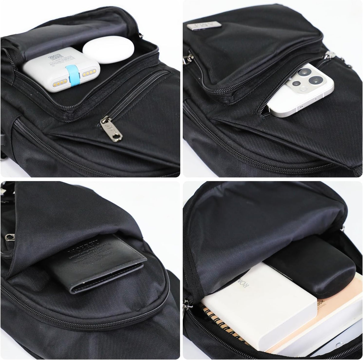 AMJ Bolso cruzado tipo bandolera para hombres y mujeres, mochila de...