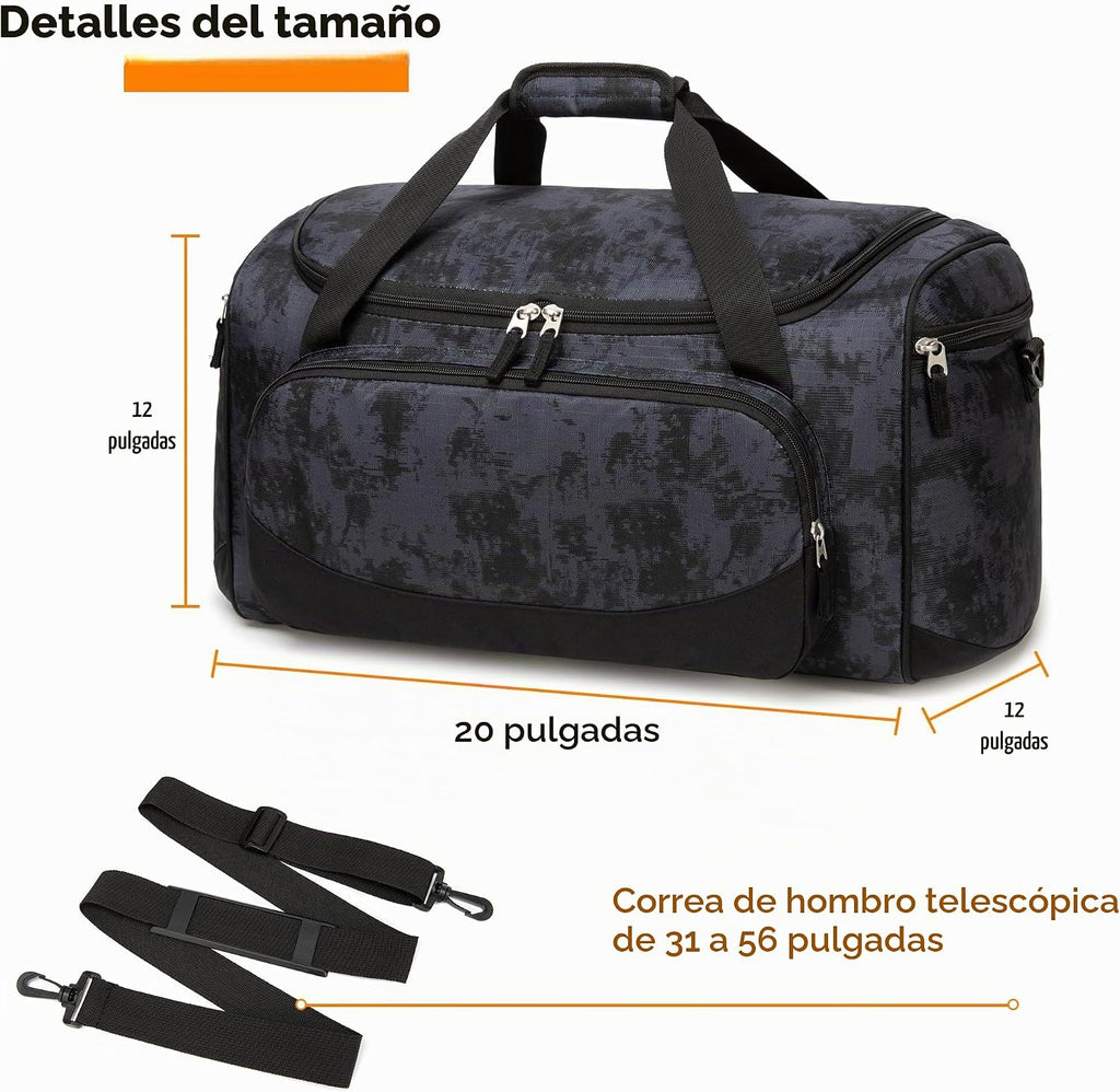 Uarition Bolsa de gimnasio para hombres y mujeres, bolsa de lona gr...