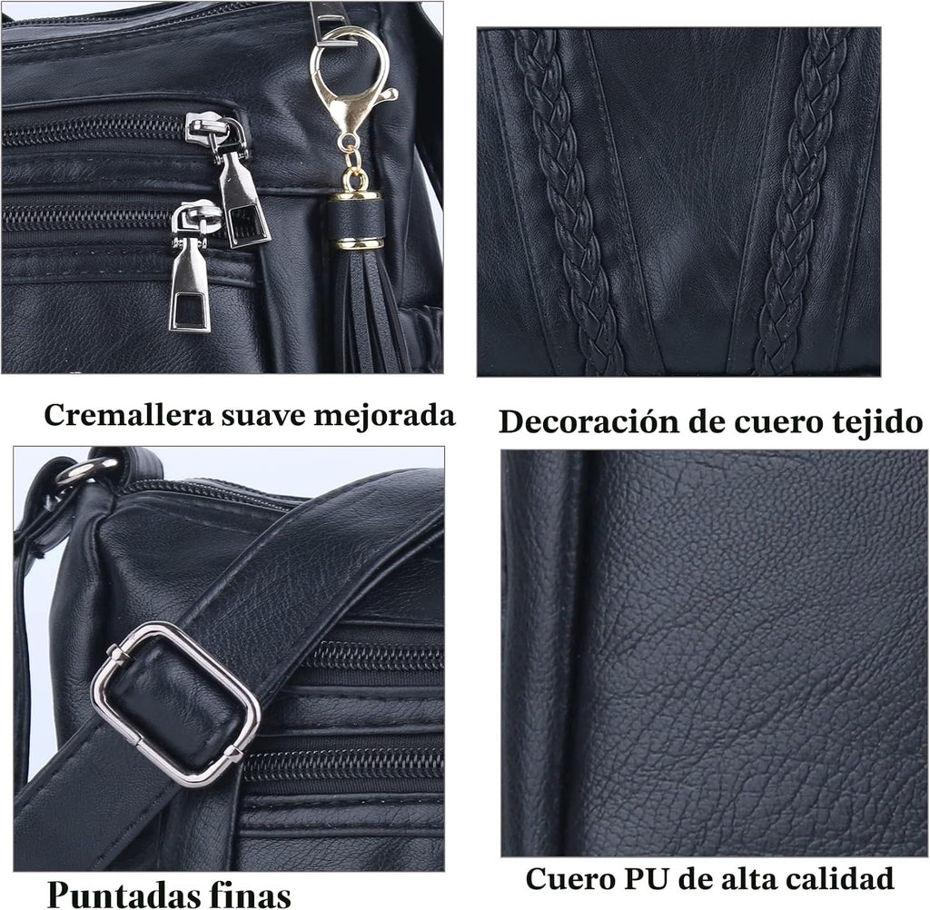 Bolsos bandolera ELDA para mujer, monederos y bolsos de piel sintét...
