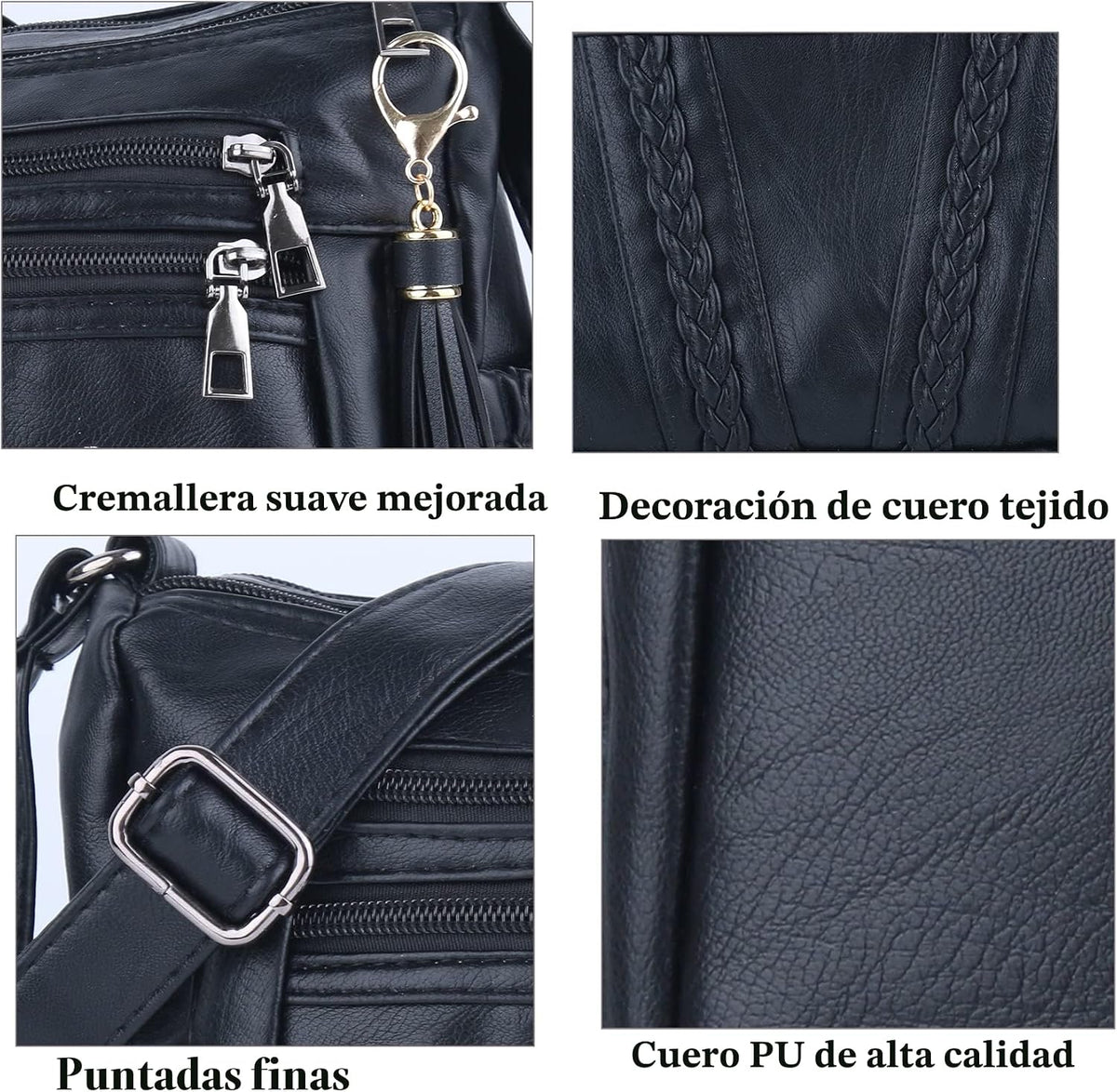 Bolsos bandolera ELDA para mujer, monederos y bolsos de piel sintét...