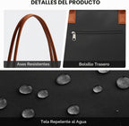 KALIDI Bolso de mano para mujer de nylon con asa superior, bolso de...