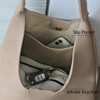 Bolsos Hobo para mujeres, bolso de hombro de cuero vegano suave, bo...