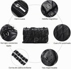 Pelimoo Bolso Bandolera Acolchado para Mujer de Moda - Bolso de Man...