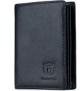 BULLCAPTAIN Cartera de cuero genuino plegable de gran capacidad par...