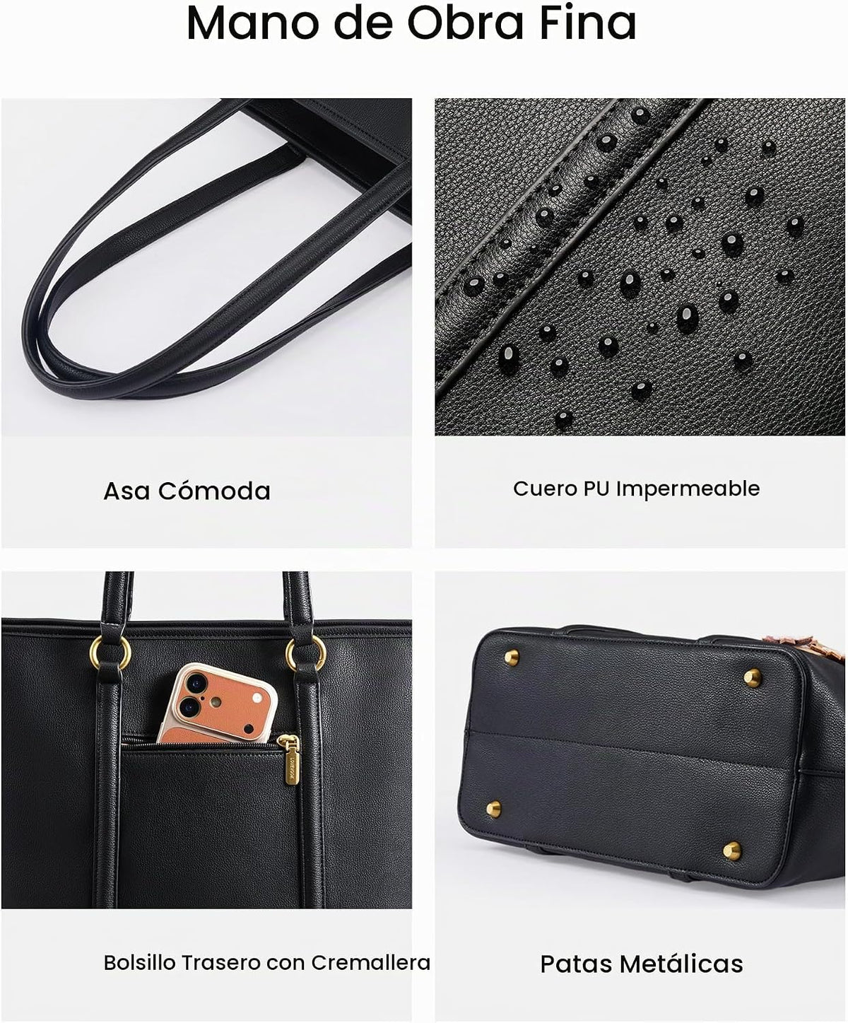 LOVEVOOK Bolsas de mano para mujer, bolso de mano con asa superior,...