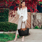KALIDI Bolso de mano para mujer de nylon con asa superior, bolso de...