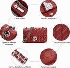 Pelimoo Bolso Bandolera Acolchado para Mujer de Moda - Bolso de Man...