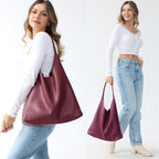 Bolsos Hobo para mujeres, bolso de hombro de cuero vegano suave, bo...