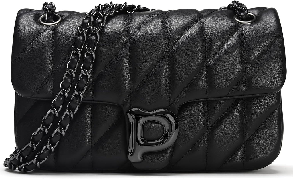 Pelimoo Bolso Bandolera Acolchado para Mujer de Moda - Bolso de Man...