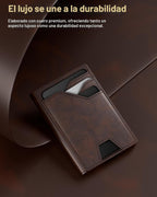 typecase Cartera de cuero para hombre con tarjetero, Marrón profund...