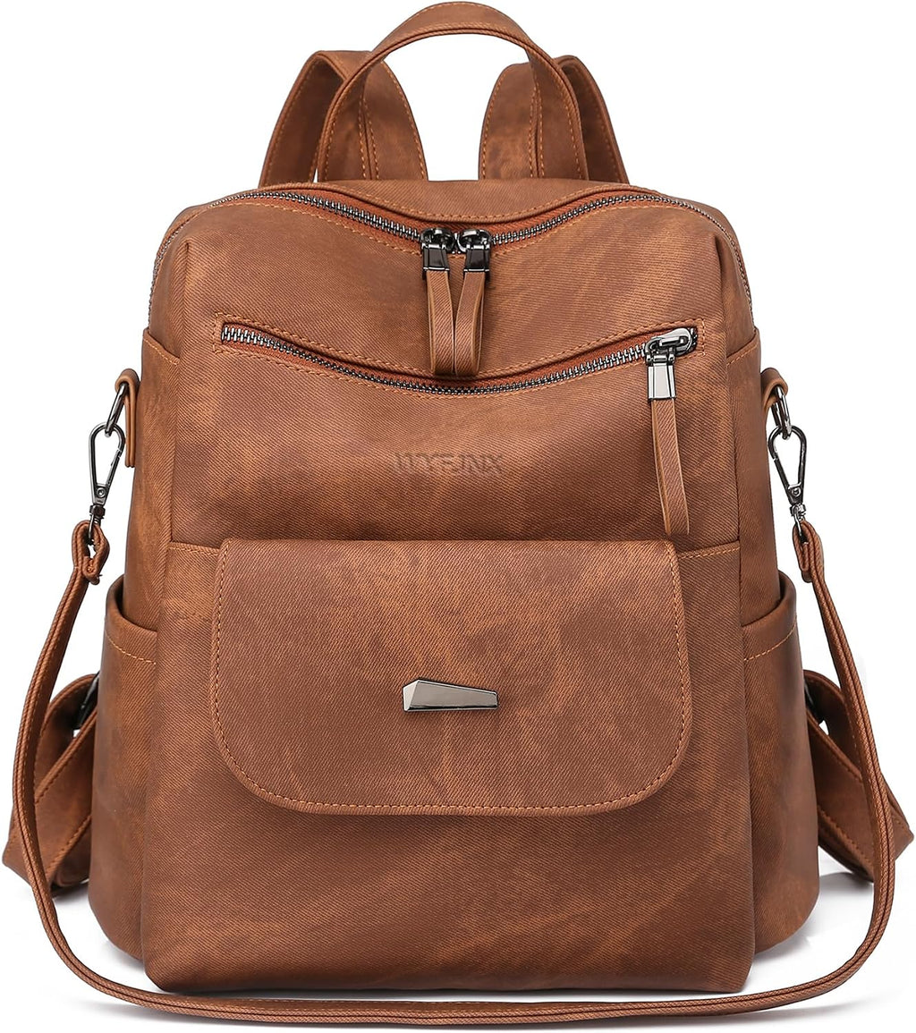 WYFJNX - Mochila de cuero sintético para mujer, diseño multiusos de...