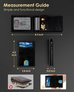 QLD 2026 - Cartera para hombre con bloqueo RFID, delgada y minimali...
