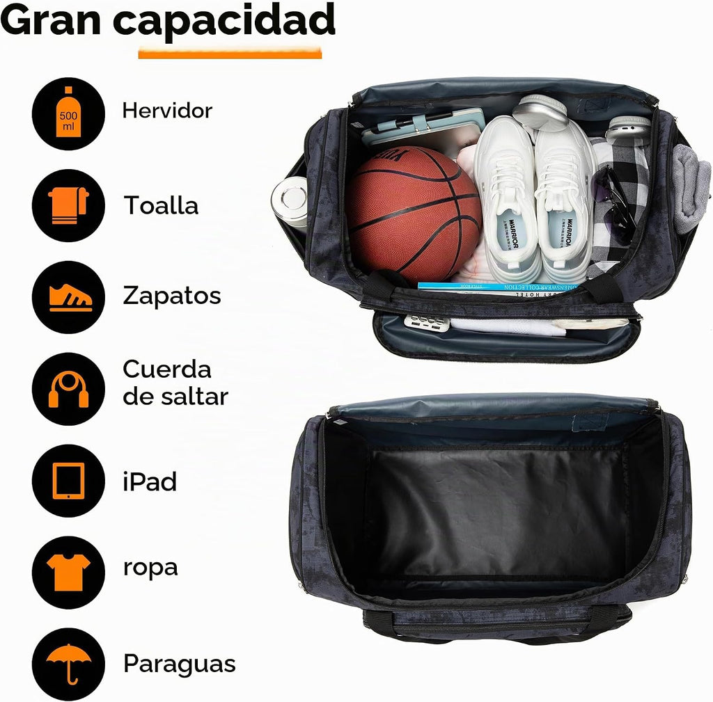 Uarition Bolsa de gimnasio para hombres y mujeres, bolsa de lona gr...