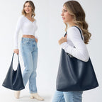 Bolsos Hobo para mujeres, bolso de hombro de cuero vegano suave, bo...