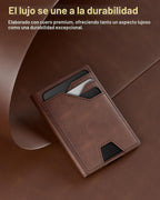 Cartera de Cuero Typecase para Hombres con Tarjetero, Marrón, Minim...