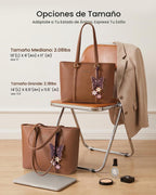 LOVEVOOK Bolsas de mano para mujer, bolso de mano con asa superior,...
