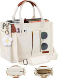 FIORETTO Bolso de lona para mujer con compartimento individual, par...