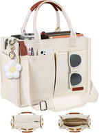 FIORETTO Bolso de lona para mujer con compartimento individual, par...
