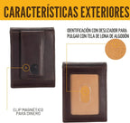 Carhartt Cartera de cuero marrón aceitado para hombre, bolsillo fro...