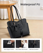 LOVEVOOK Bolso pequeño para mujer, bolsos de piel sintética estruct...
