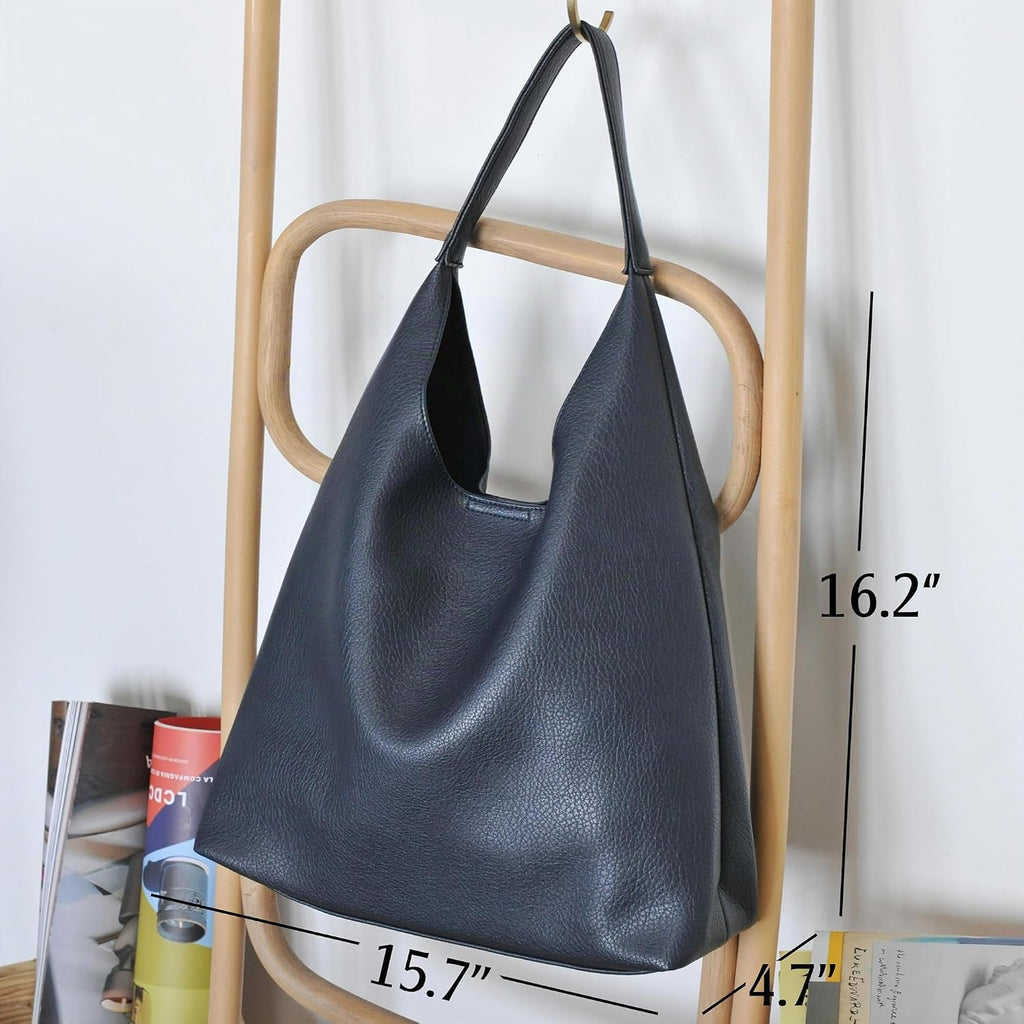 Bolsos Hobo para mujeres, bolso de hombro de cuero vegano suave, bo...