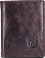 BULLCAPTAIN Cartera de cuero genuino plegable de gran capacidad par...