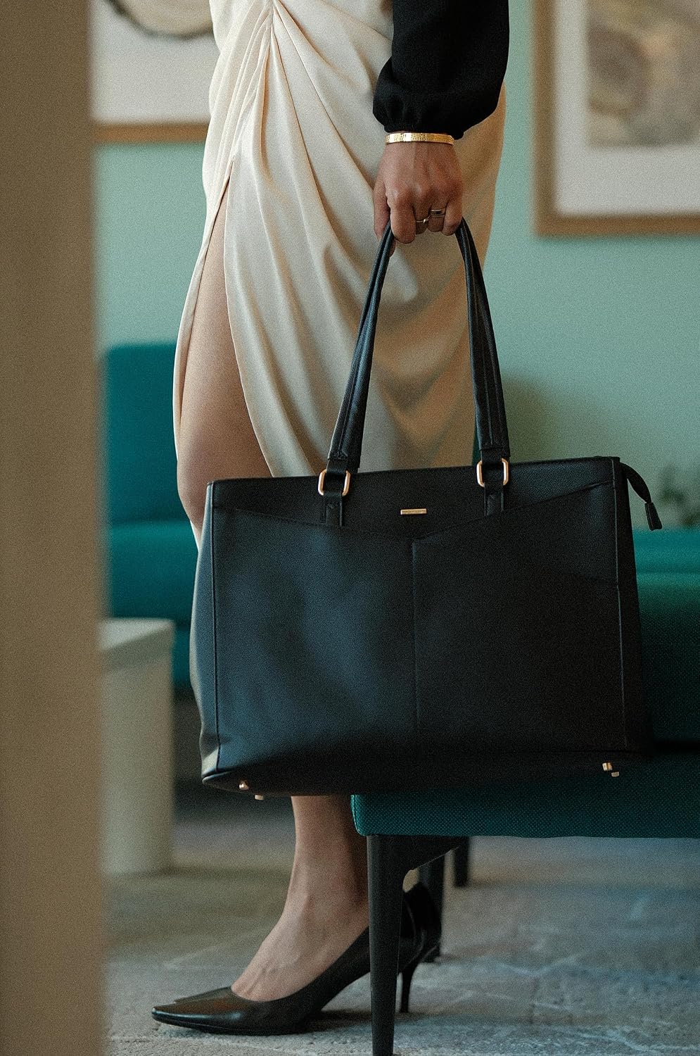 Bolsa de mano portátil para mujeres, de 15.6\u201D, impermeable, de...